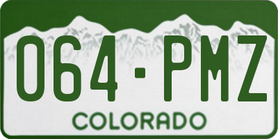 CO license plate 064PMZ