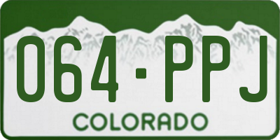 CO license plate 064PPJ