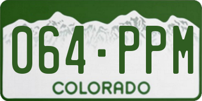 CO license plate 064PPM
