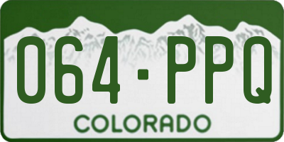 CO license plate 064PPQ