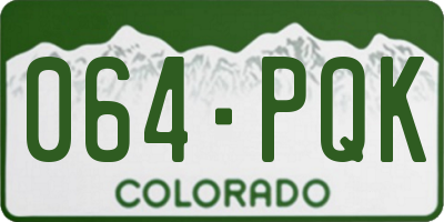 CO license plate 064PQK