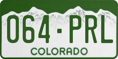 CO license plate 064PRL