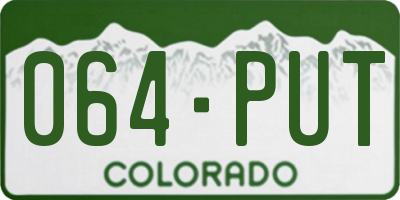 CO license plate 064PUT