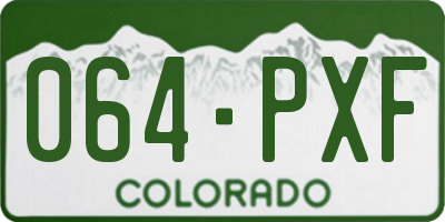 CO license plate 064PXF