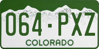 CO license plate 064PXZ