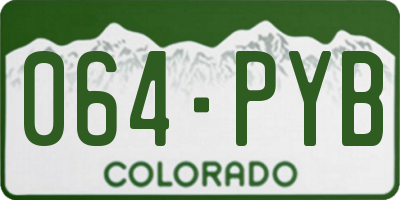 CO license plate 064PYB