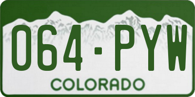 CO license plate 064PYW