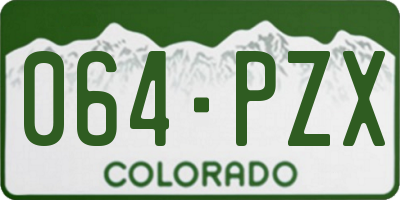 CO license plate 064PZX