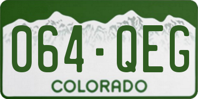 CO license plate 064QEG