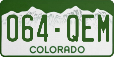 CO license plate 064QEM
