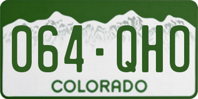 CO license plate 064QHO