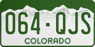 CO license plate 064QJS