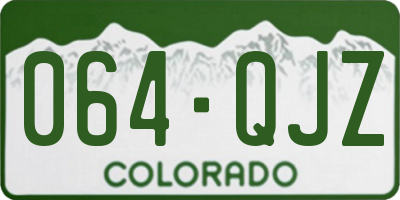 CO license plate 064QJZ