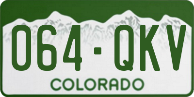 CO license plate 064QKV