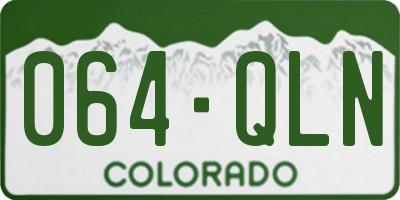 CO license plate 064QLN
