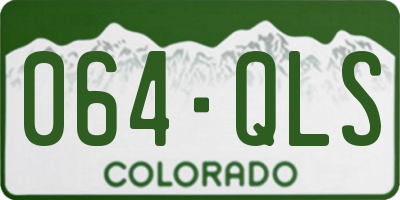 CO license plate 064QLS