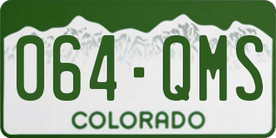 CO license plate 064QMS