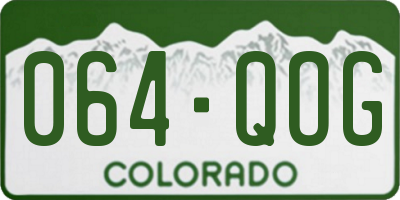 CO license plate 064QOG