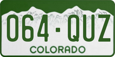 CO license plate 064QUZ