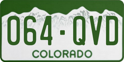 CO license plate 064QVD