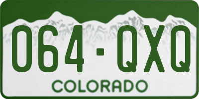 CO license plate 064QXQ