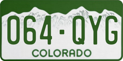 CO license plate 064QYG