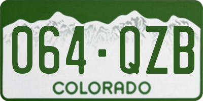 CO license plate 064QZB