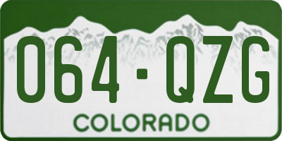 CO license plate 064QZG
