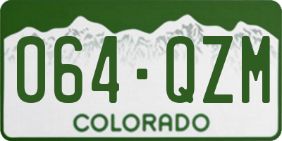 CO license plate 064QZM
