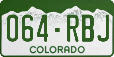 CO license plate 064RBJ