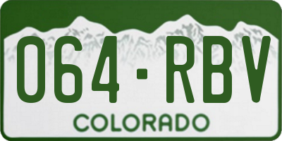 CO license plate 064RBV