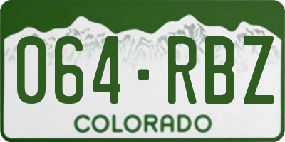 CO license plate 064RBZ