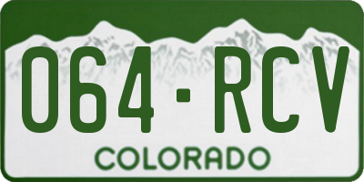 CO license plate 064RCV
