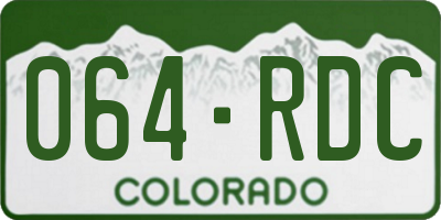 CO license plate 064RDC