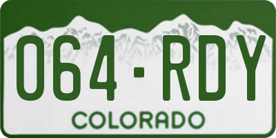 CO license plate 064RDY