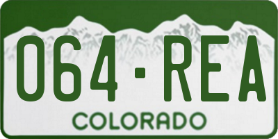 CO license plate 064REA