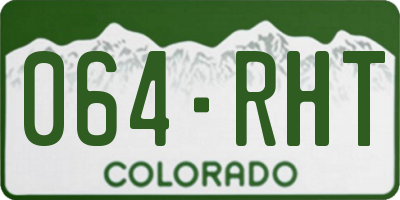 CO license plate 064RHT