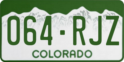 CO license plate 064RJZ