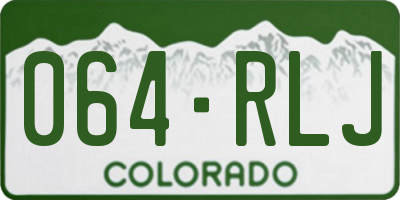 CO license plate 064RLJ