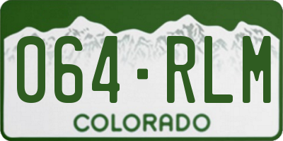 CO license plate 064RLM