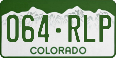 CO license plate 064RLP
