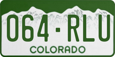 CO license plate 064RLU