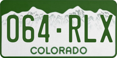 CO license plate 064RLX