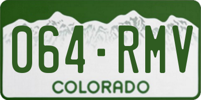 CO license plate 064RMV