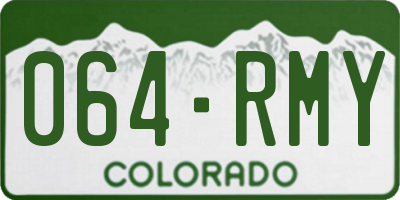 CO license plate 064RMY