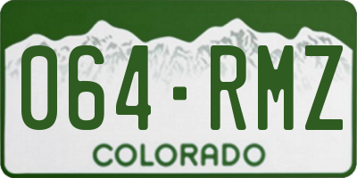 CO license plate 064RMZ