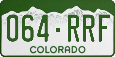 CO license plate 064RRF