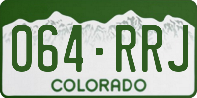 CO license plate 064RRJ