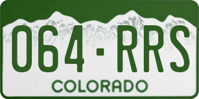 CO license plate 064RRS