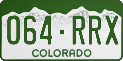 CO license plate 064RRX